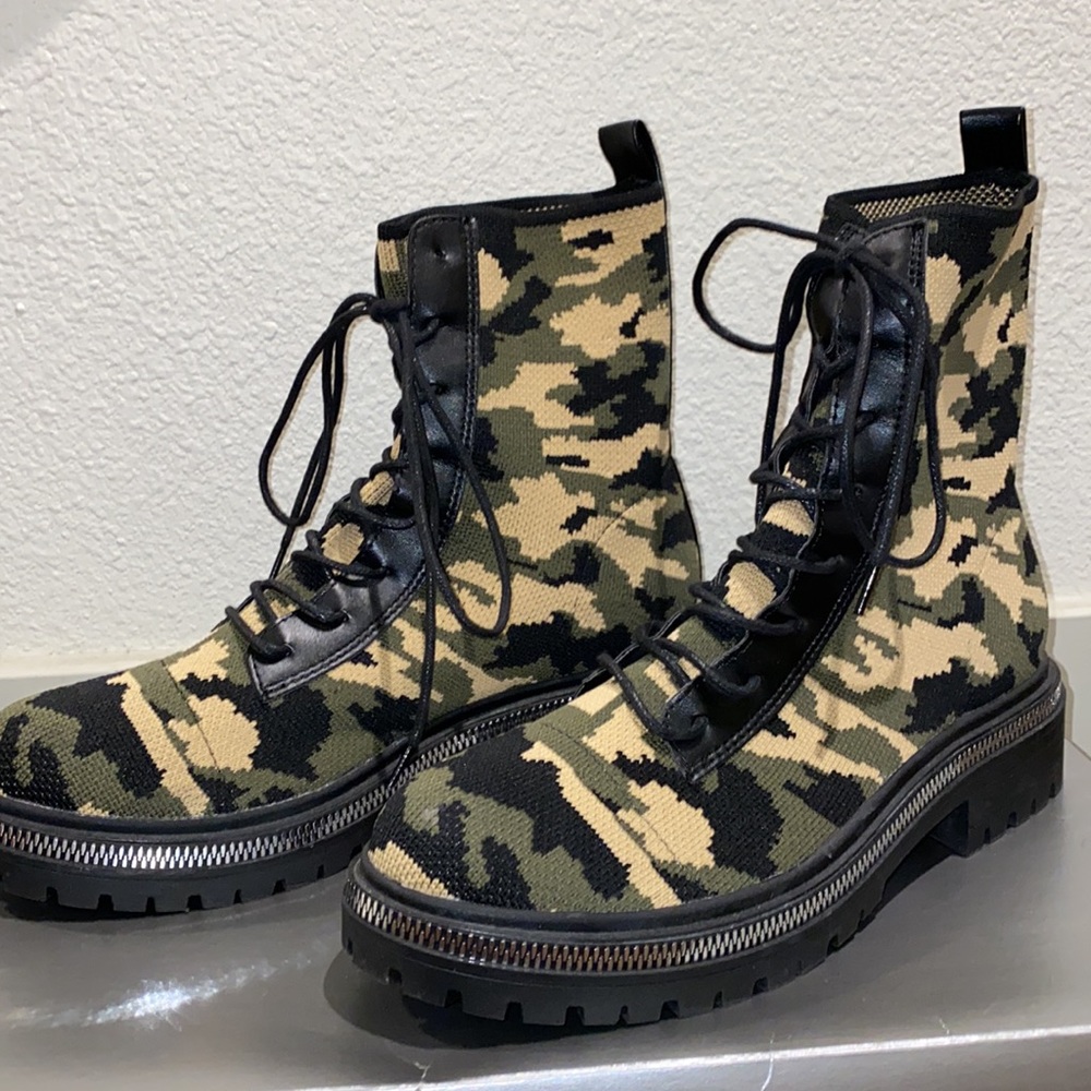 Army Print Combat Boots - image 1